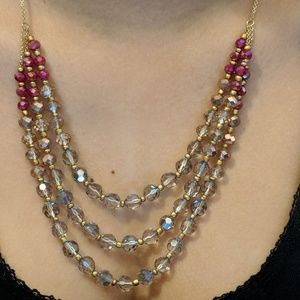 Loft 3 strand beaded necklace